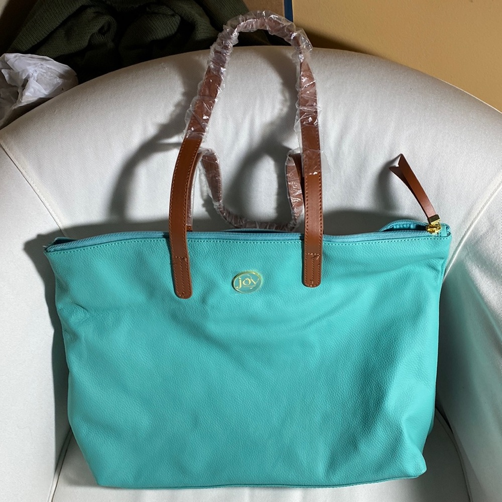 Joy Mangano Pebble Leather Tote NWOT